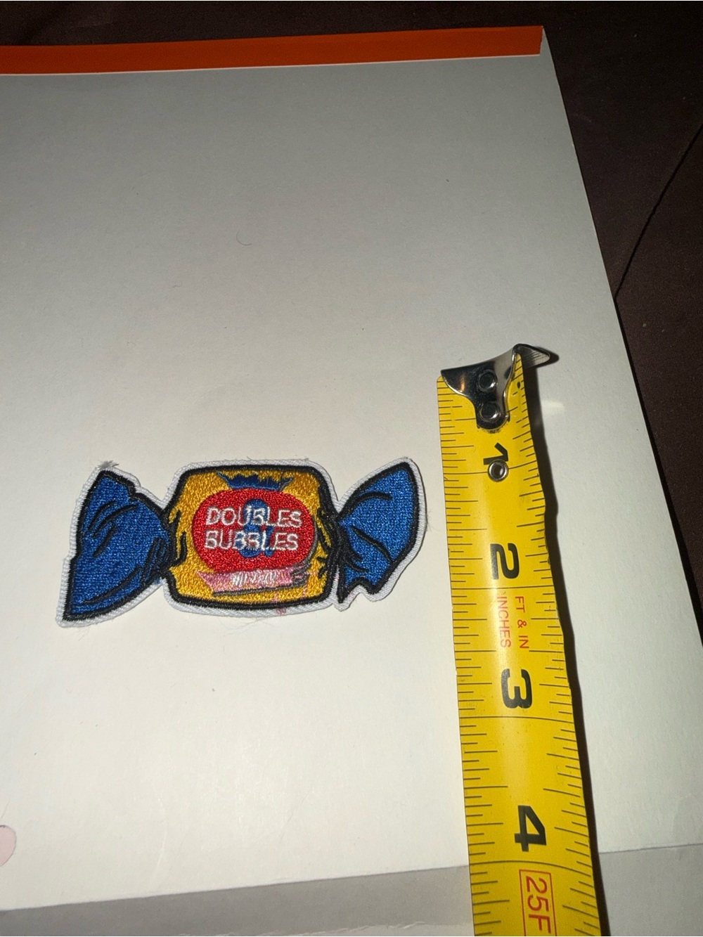 Doubles Bubbles Candy Embroidered Patch - Blue & Yellow